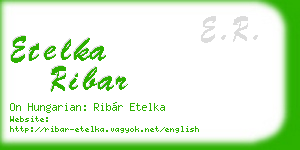 etelka ribar business card